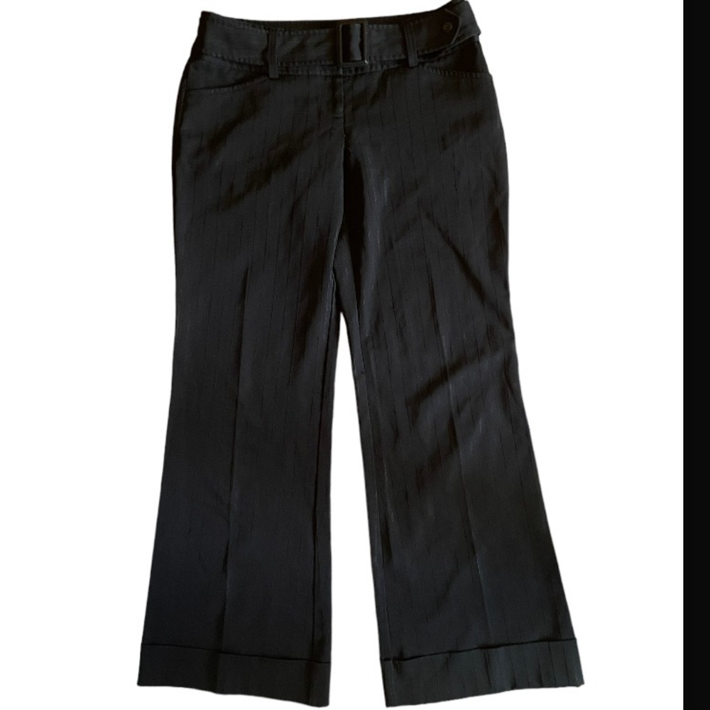 (Donating) Black Belted Pinstripe Pants
